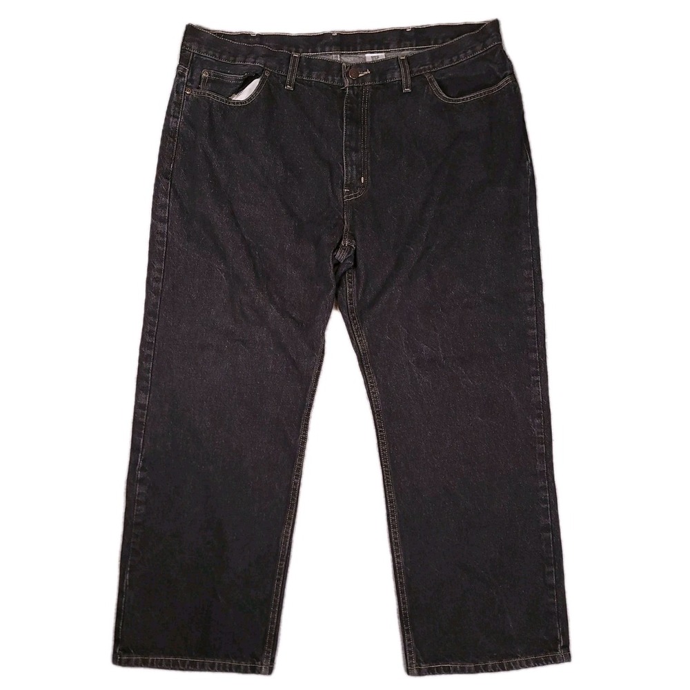 Faded Glory Mens Relaxed Fit Jeans Dark Wash Denim 42x29 Black Indigo 112371